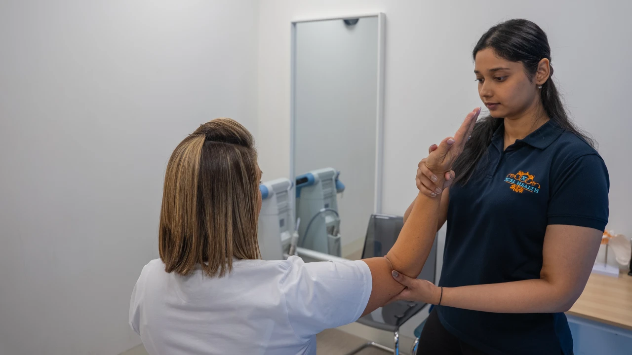 Elbow pain physiotherapy at Xcel Health