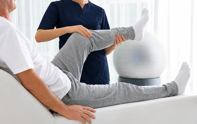 Physiotherapist treating a patient at The Physiotherapy Centre